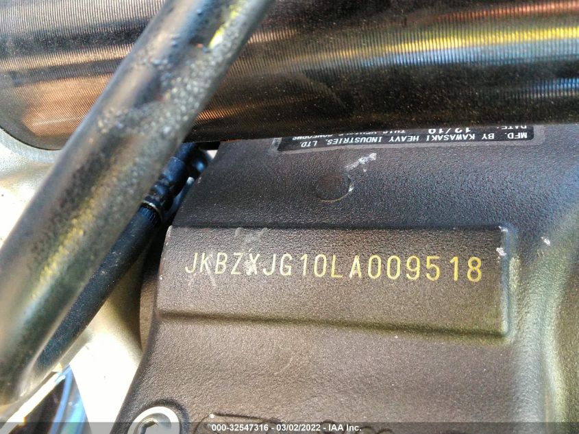 2020 KAWASAKI ZX636 K JKBZXJG10LA009518