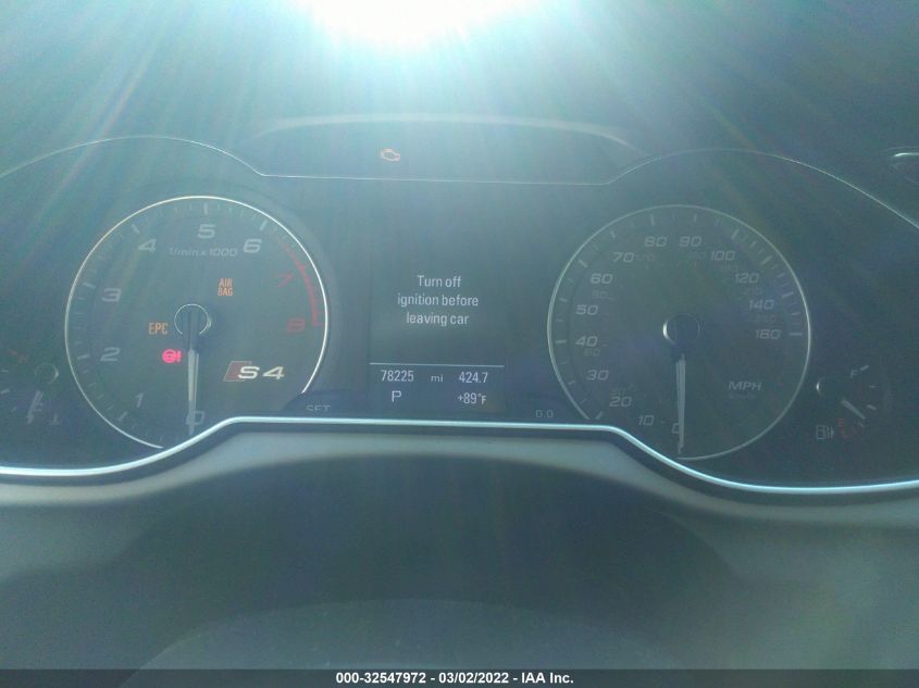 2013 AUDI S4 PREMIUM PLUS WAUBGAFL2DA168716