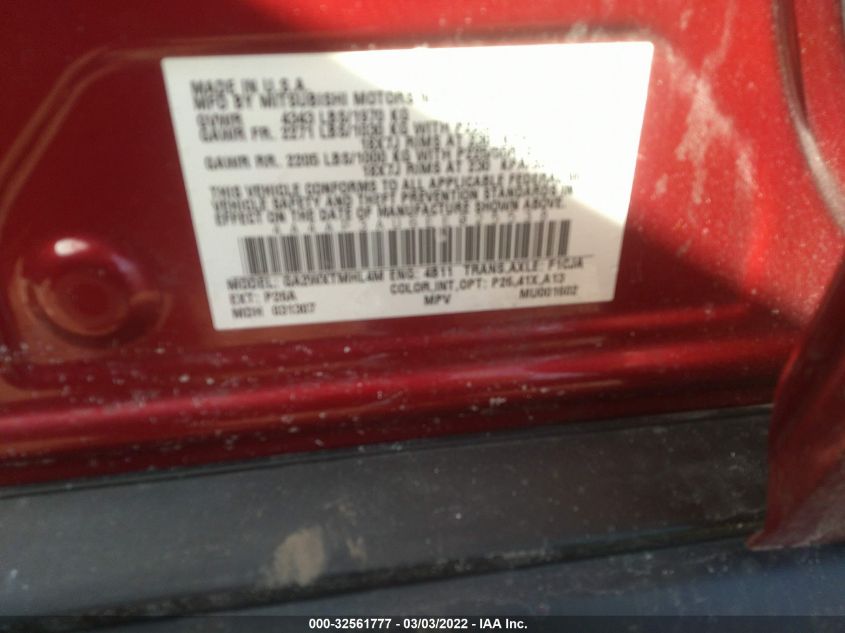 2014 MITSUBISHI OUTLANDER SPORT ES 4A4AP3AU6EE025538