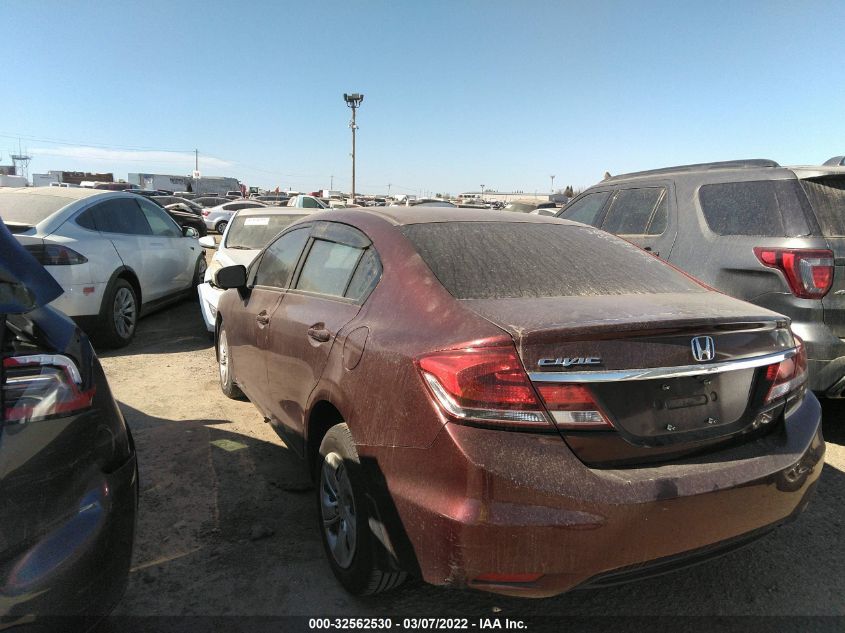 2013 HONDA CIVIC SDN LX 19XFB2F51DE225396