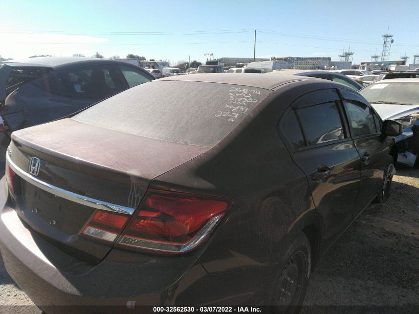 2013 HONDA CIVIC SDN LX 19XFB2F51DE225396