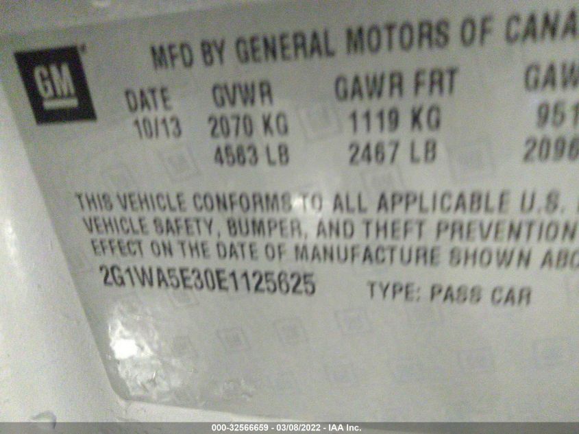 2014 CHEVROLET IMPALA LIMITED LS 2G1WA5E30E1125625