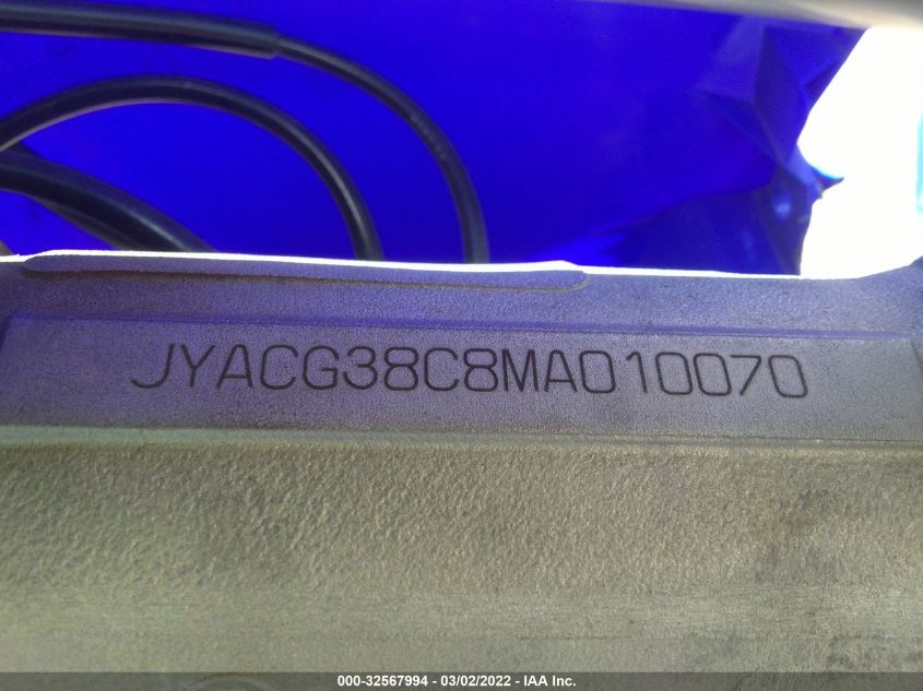 2021 YAMAHA YZ250 X JYACG38C8MA010070