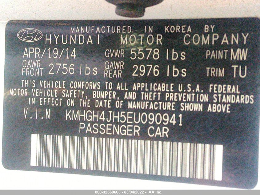 2014 HYUNDAI EQUUS SIGNATURE KMHGH4JH5EU090941