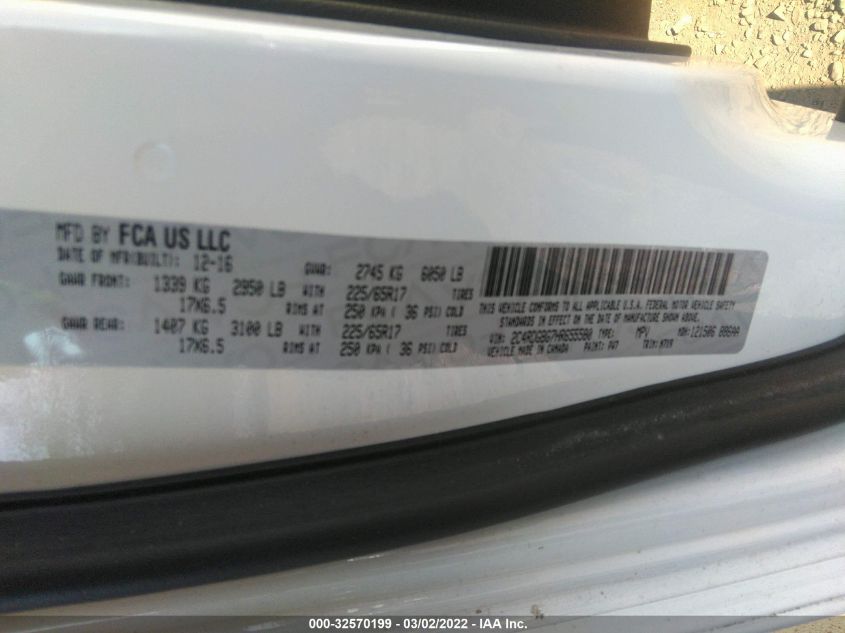2017 DODGE GRAND CARAVAN SE PLUS 2C4RDGBG7HR655580