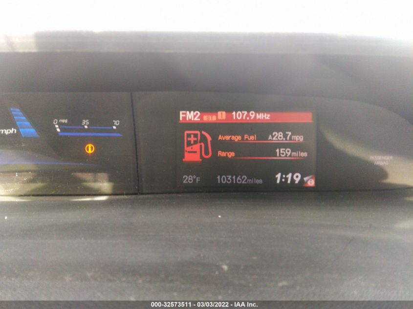 2013 HONDA CIVIC SDN LX 2HGFB2F57DH592762