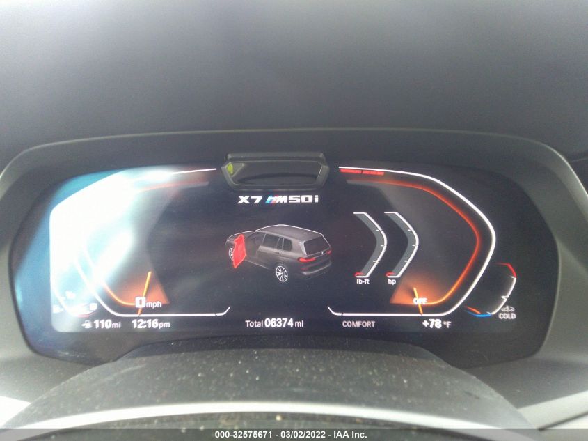 2021 BMW X7 M50I 5UXCX6C05M9H99865