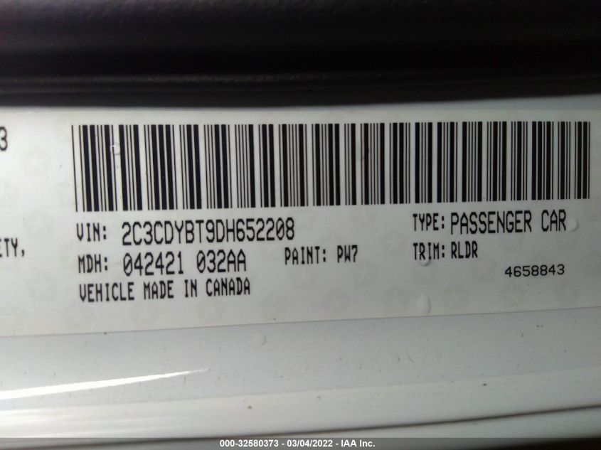 2013 DODGE CHALLENGER R/T PLUS 2C3CDYBT9DH652208