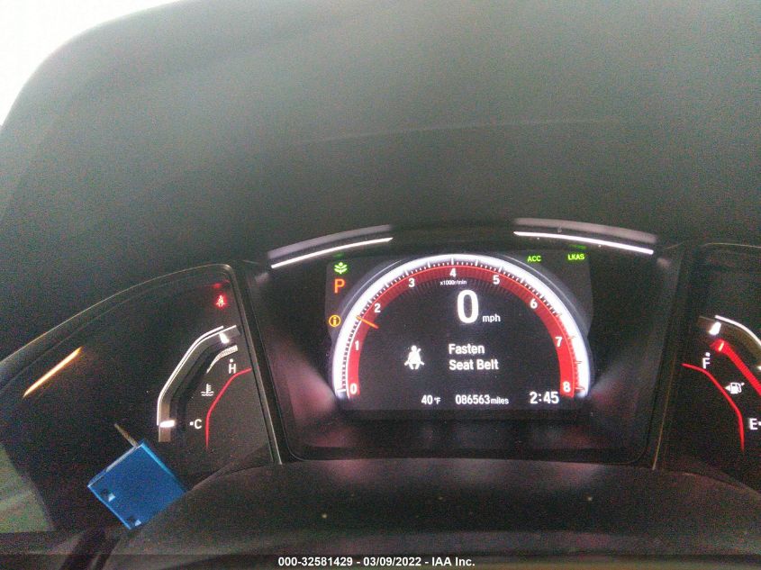2019 HONDA CIVIC HATCHBACK SPORT TOURING SHHFK7H99KU400139