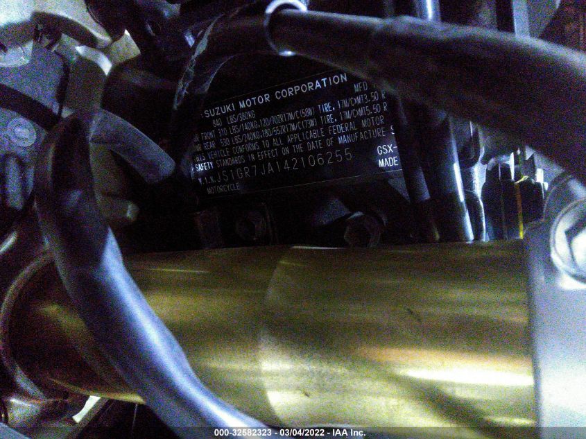 2004 SUZUKI GSX-R750 K JS1GR7JA142106255