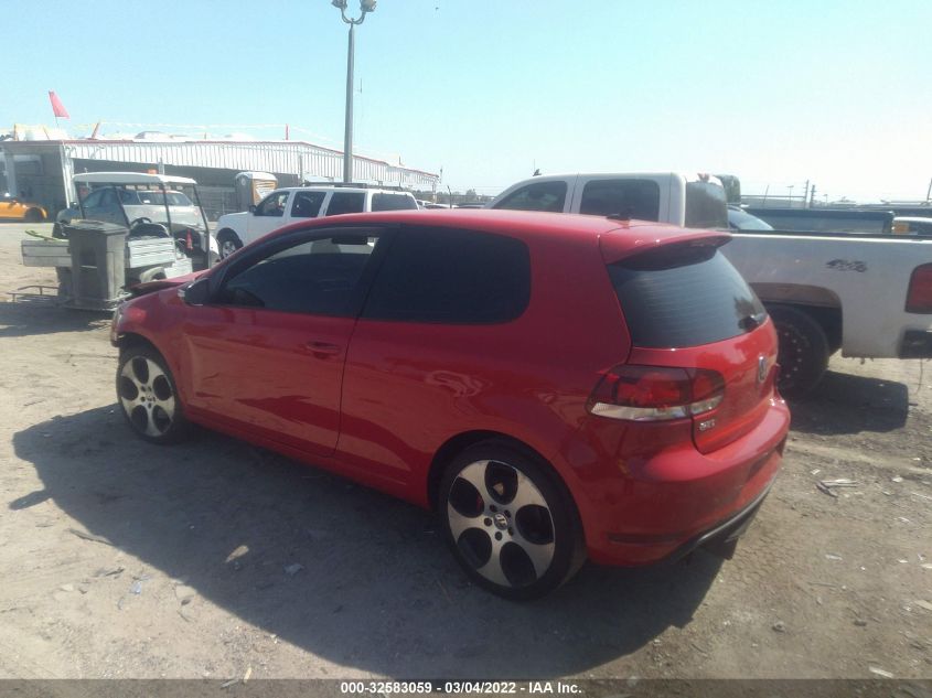 2013 VOLKSWAGEN GTI W/CONV & SUNROOF WVWED7AJ9DW116343