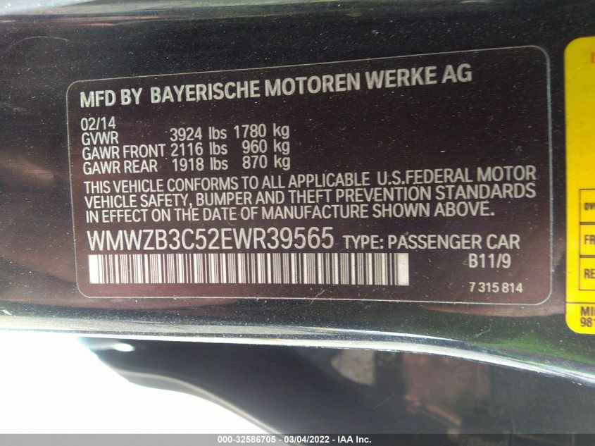 2014 MINI COOPER COUNTRYMAN WMWZB3C52EWR39565