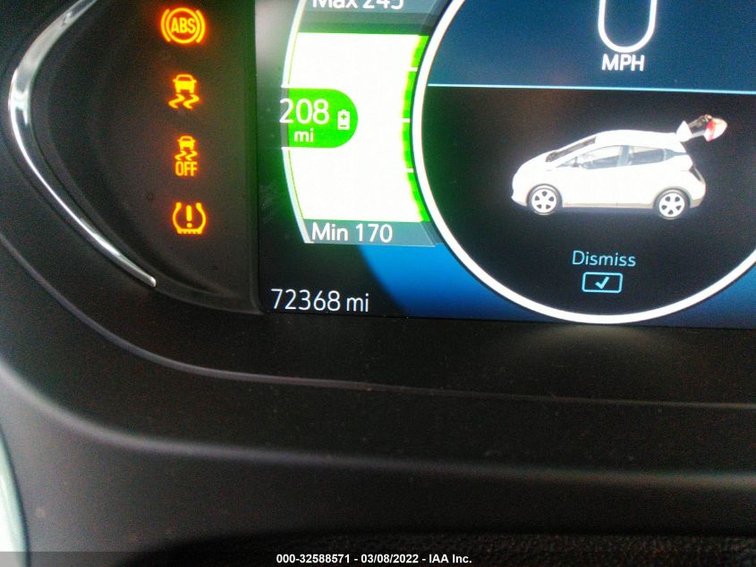 2017 CHEVROLET BOLT EV LT 1G1FW6S07H4129519