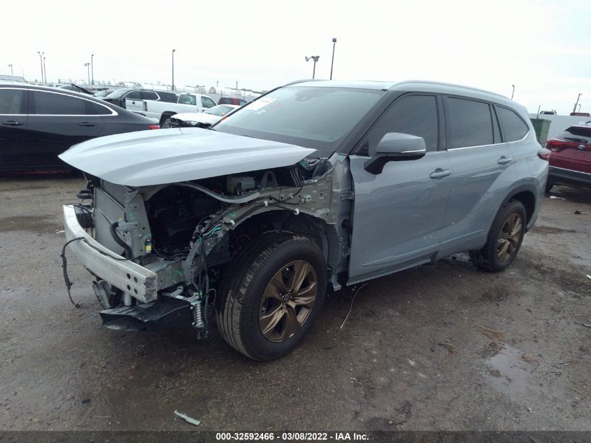2022 TOYOTA HIGHLANDER HYBRID XLE BRONZE 5TDAARAH2NS511630