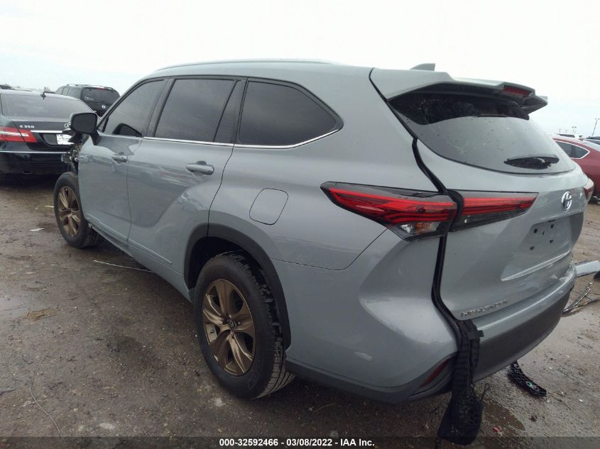 2022 TOYOTA HIGHLANDER HYBRID XLE BRONZE 5TDAARAH2NS511630