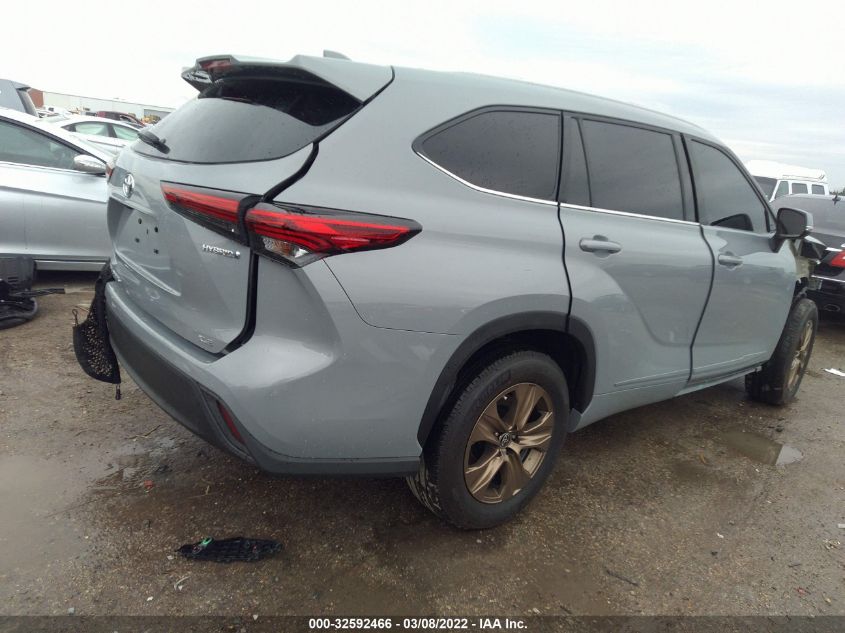 2022 TOYOTA HIGHLANDER HYBRID XLE BRONZE 5TDAARAH2NS511630