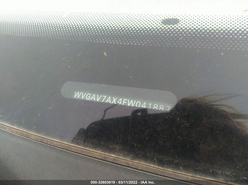 2015 VOLKSWAGEN TIGUAN SE WVGAV7AX4FW041887