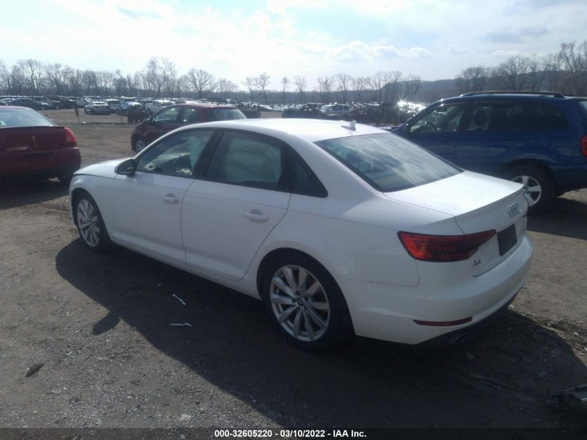 2017 AUDI A4 PREMIUM WAUANAF4XHN064385