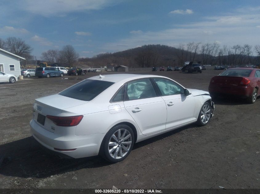2017 AUDI A4 PREMIUM WAUANAF4XHN064385