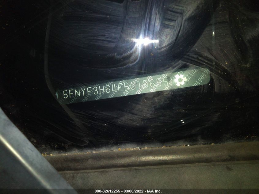 2015 HONDA PILOT EX-L 5FNYF3H64FB015655