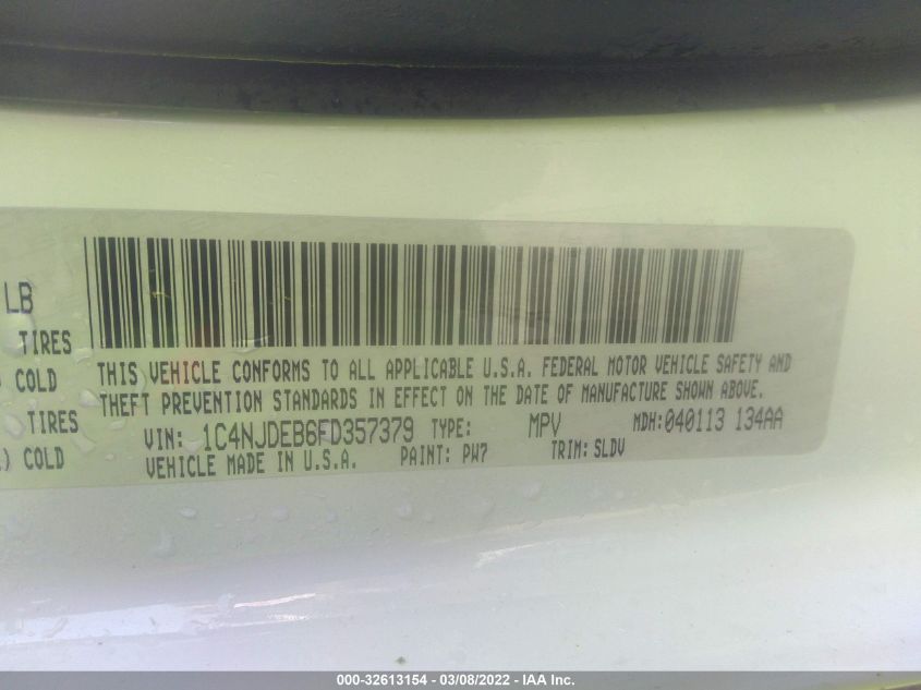 2015 JEEP COMPASS HIGH ALTITUDE EDITION 1C4NJDEB6FD357379