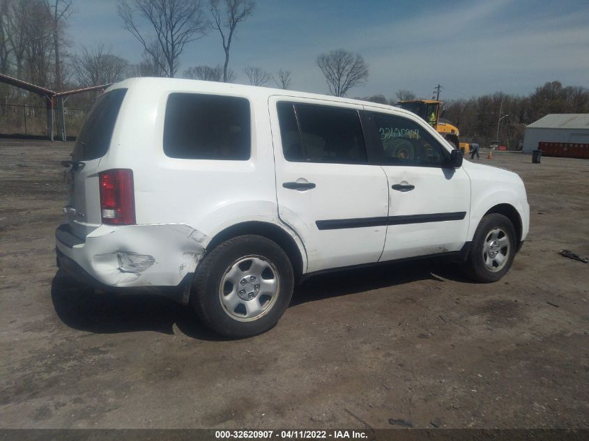 2014 HONDA PILOT LX 5FNYF4H29EB011571