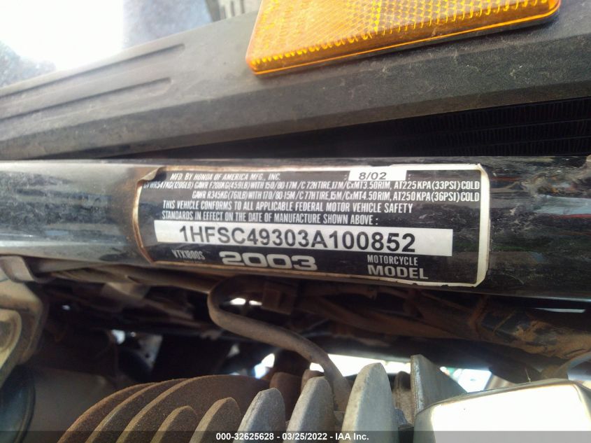 2003 HONDA VTX1800 S 1HFSC49303A100852