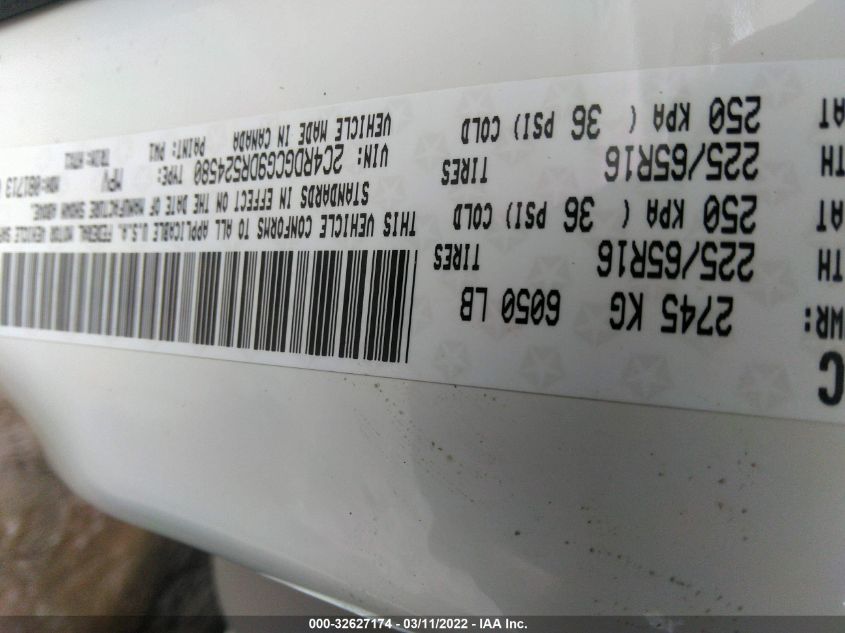 2013 DODGE GRAND CARAVAN SXT 2C4RDGCG9DR524580
