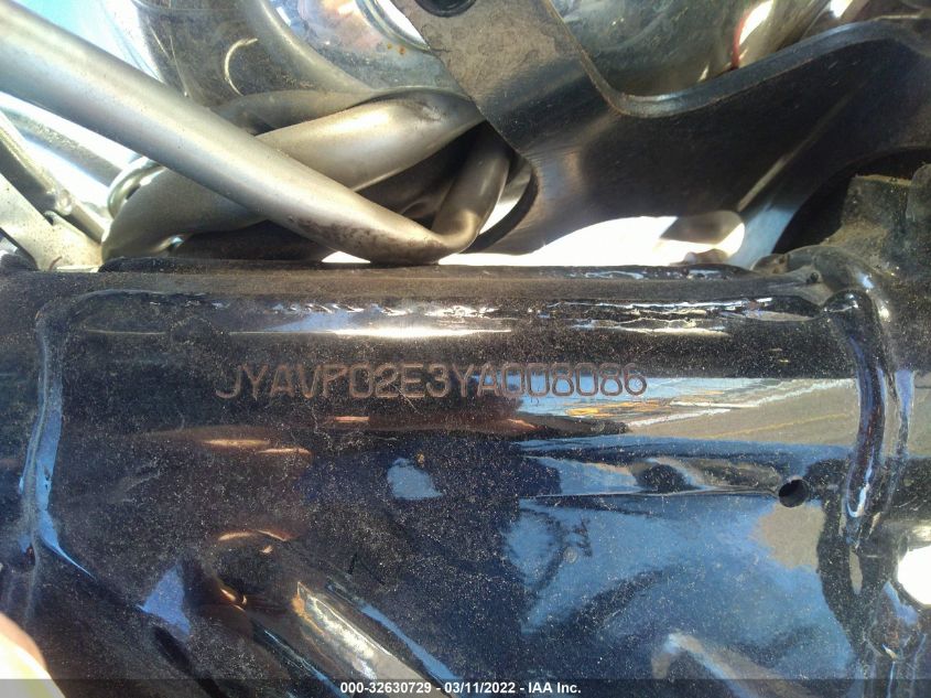 2000 YAMAHA XV1600 AL JYAVP02E3YA008086