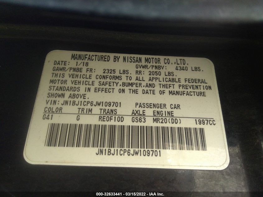 2018 NISSAN ROGUE SPORT SL JN1BJ1CP6JW109701