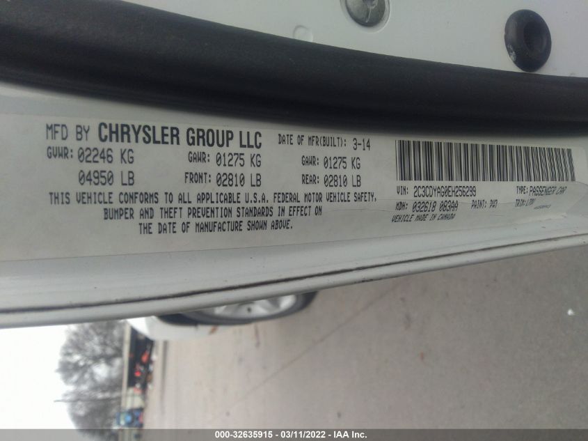 2014 DODGE CHALLENGER SXT 2C3CDYAG0EH256299