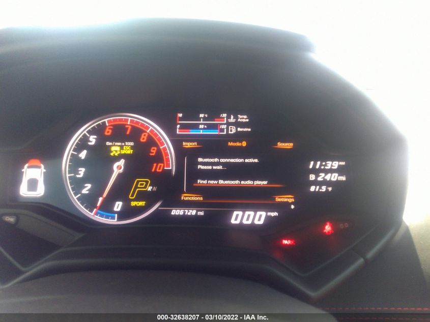 2018 LAMBORGHINI HURACAN ZHWUC2ZF8JLA10541