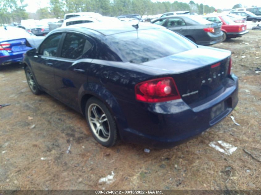 2013 DODGE AVENGER SE 1C3CDZABXDN688463