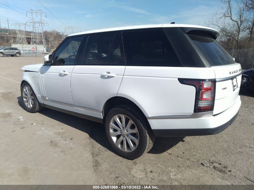 2016 LAND ROVER RANGE ROVER HSE SALGS2PF7GA292600