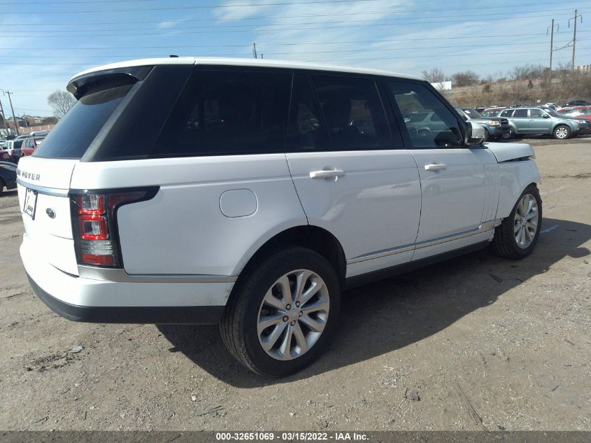 2016 LAND ROVER RANGE ROVER HSE SALGS2PF7GA292600