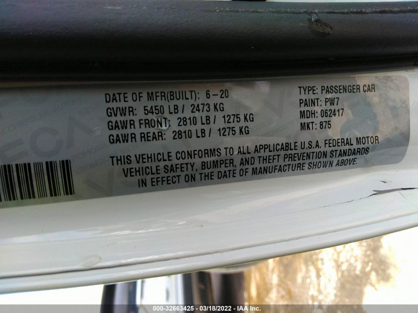 2020 DODGE CHALLENGER SRT HELLCAT 2C3CDZC99LH182530
