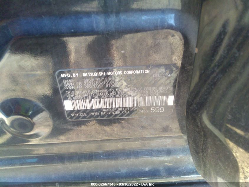 2015 MITSUBISHI LANCER ES JA32U2FU6FU013404