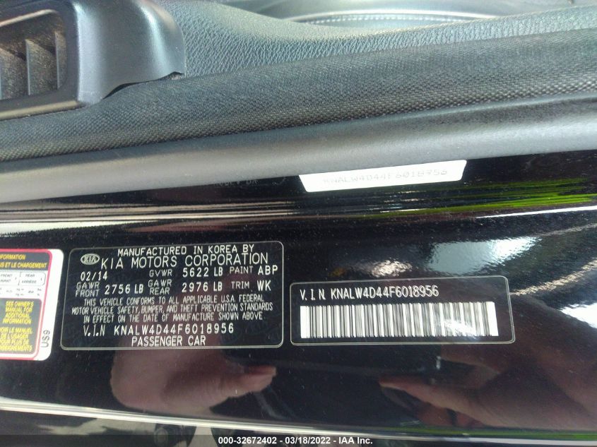 2015 KIA K900 LUXURY KNALW4D44F6018956