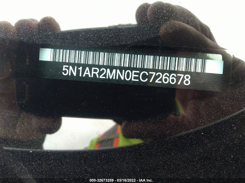 2014 NISSAN PATHFINDER S 5N1AR2MN0EC726678