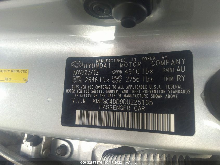 2013 HYUNDAI GENESIS 3.8L KMHGC4DD9DU225165