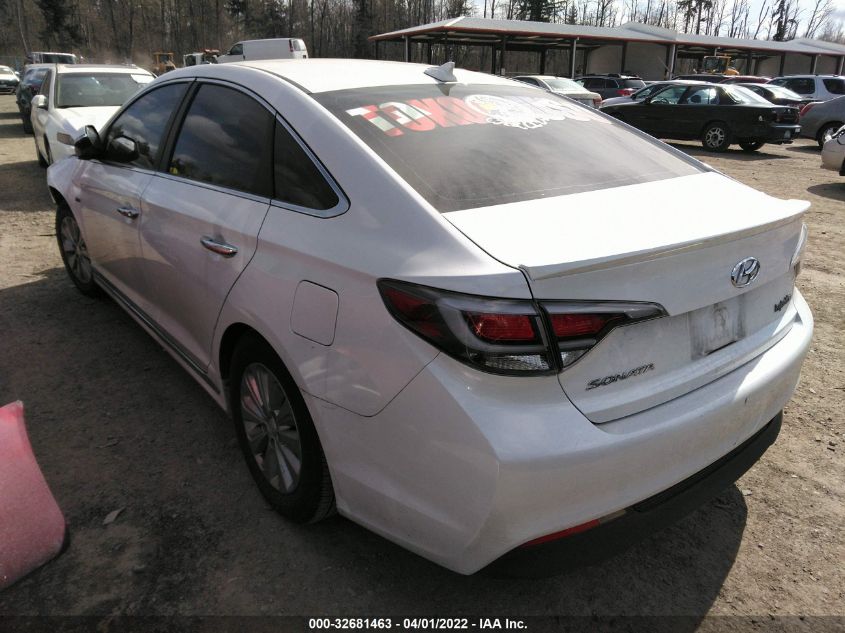 2017 HYUNDAI SONATA HYBRID SE KMHE24L10HA048658