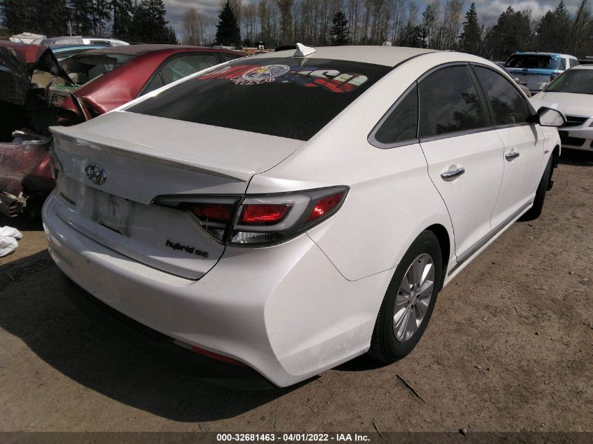 2017 HYUNDAI SONATA HYBRID SE KMHE24L10HA048658