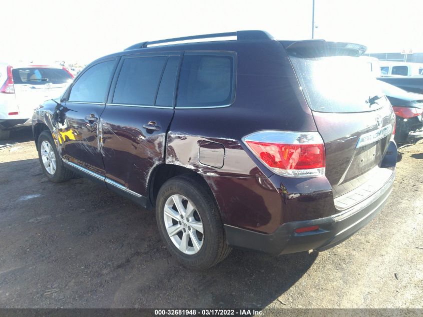 2013 TOYOTA HIGHLANDER 5TDZK3EH7DS131379