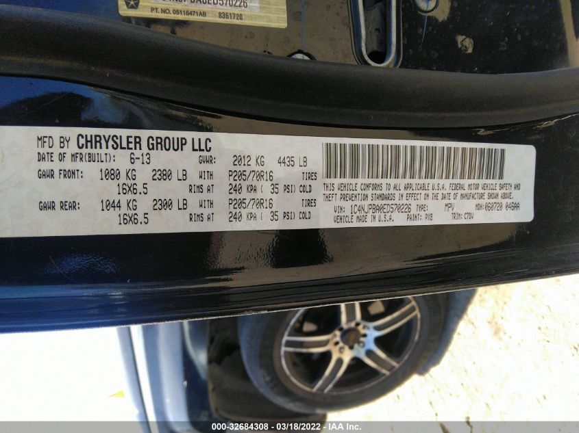 2014 JEEP PATRIOT SPORT/ALTITUDE 1C4NJPBA0ED570226