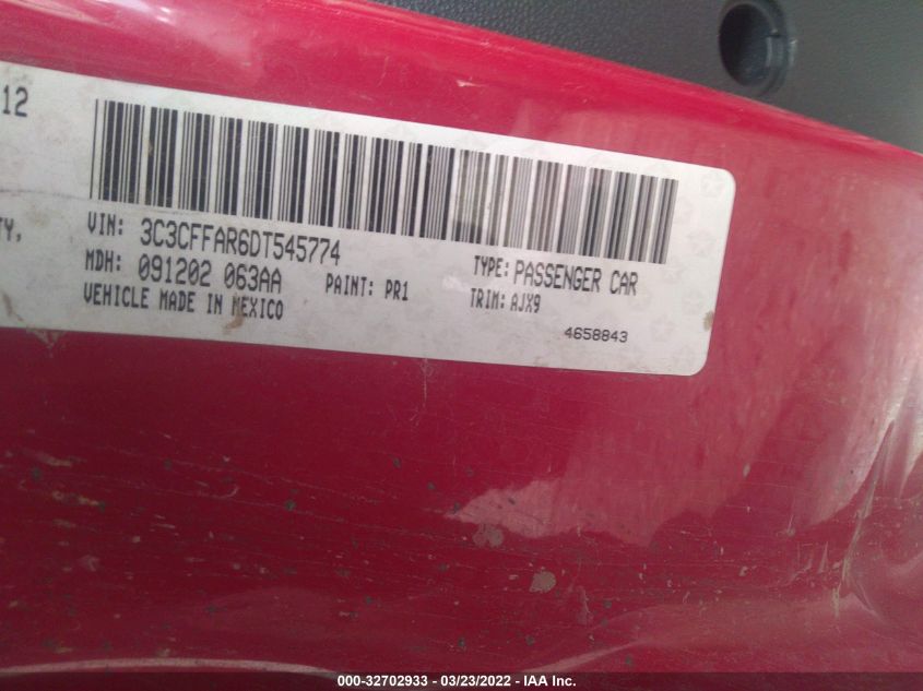 2013 FIAT 500 POP 3C3CFFAR6DT545774