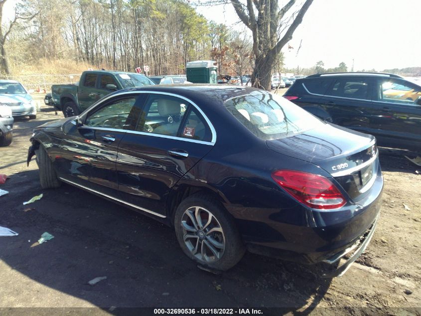 2016 MERCEDES-BENZ C-CLASS C 300 55SWF4KB2GU110265