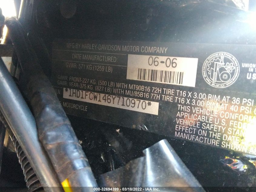 2006 HARLEY-DAVIDSON FLHTCUI 1HD1FCW146Y710970