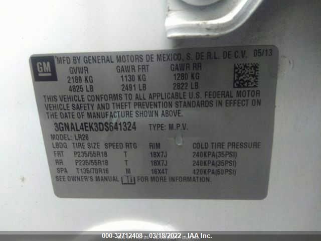2013 CHEVROLET CAPTIVA SPORT FLEET LTZ 3GNAL4EK3DS641324