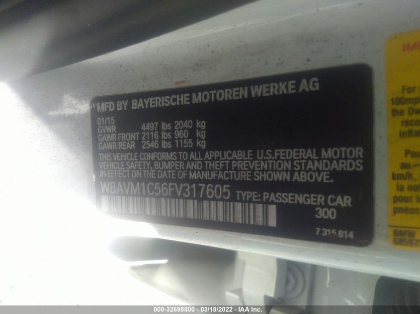 2015 BMW X1 SDRIVE28I - WBAVM1C56FV317605