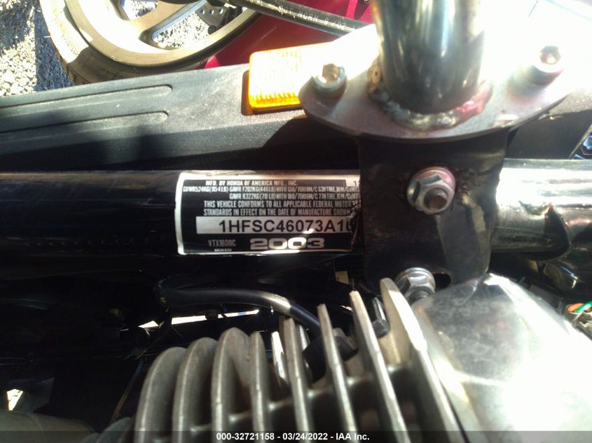 2003 HONDA VTX1800 C 1HFSC46073A106920